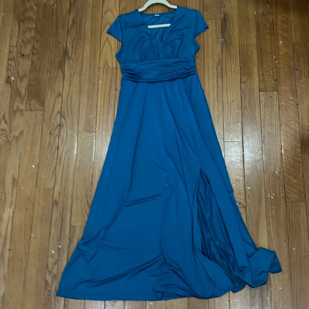 turquoise blue maxi dress